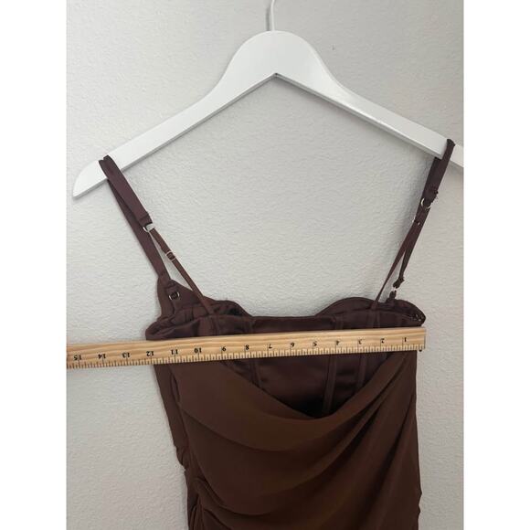 Oh Polly Brown Mini Dress NWT - Picture 7 of 8